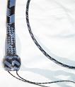 4ft Blue and Black 20 plait Signal with Box Pattern Knot E